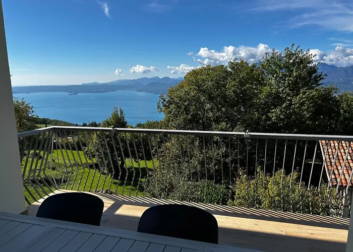 Garda View For Groups 4br, 3 Baths, Garden & Bbq San Zeno di Montagna